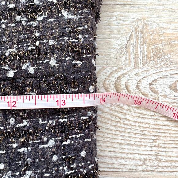 Boston Proper Tweed Jewel Sleeveless Shift‎ Dress | Black/Gold 6 - Picture 9 of 11